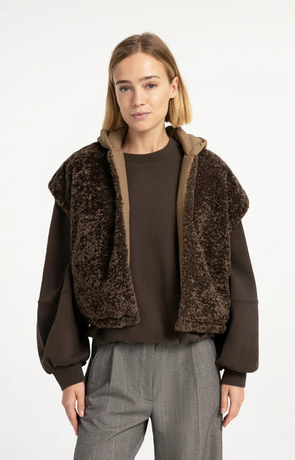 YAYA Reversible Faux Fur Bodywarmer
