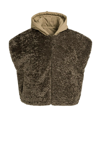 YAYA Reversible Faux Fur Bodywarmer