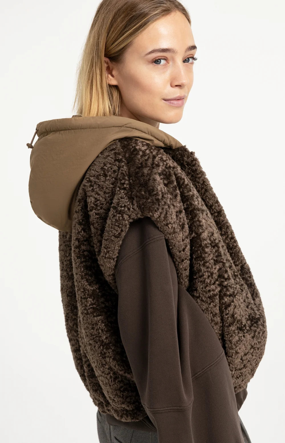YAYA Reversible Faux Fur Bodywarmer