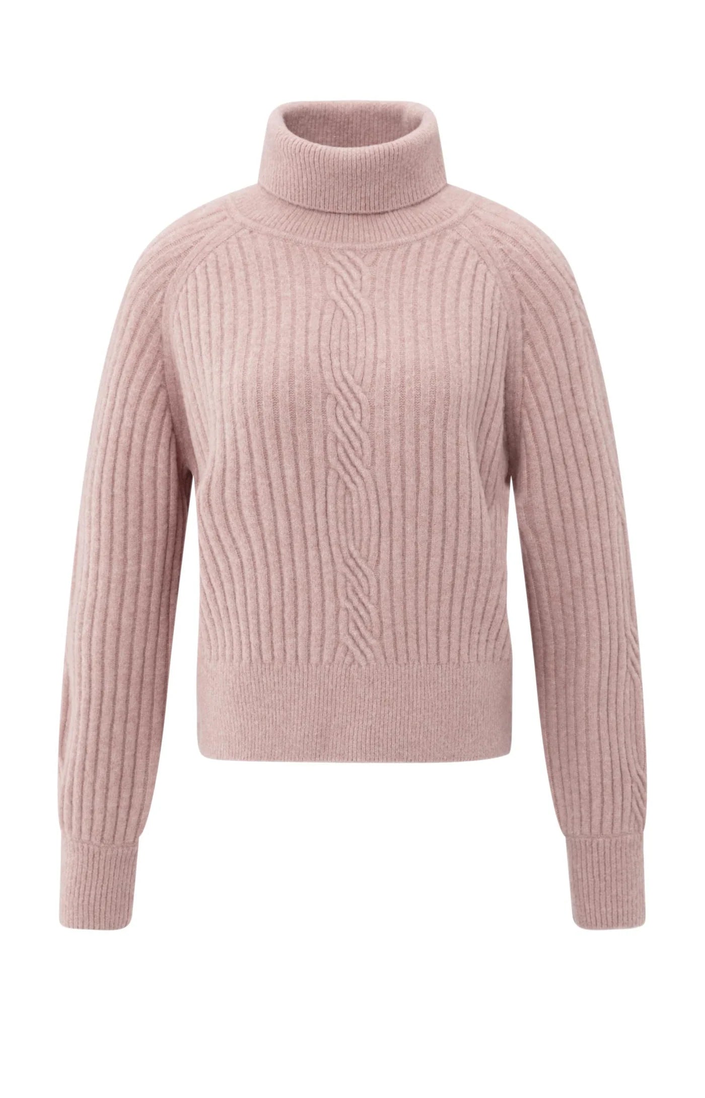 YAYA Cable Knit Turtleneck Sweater