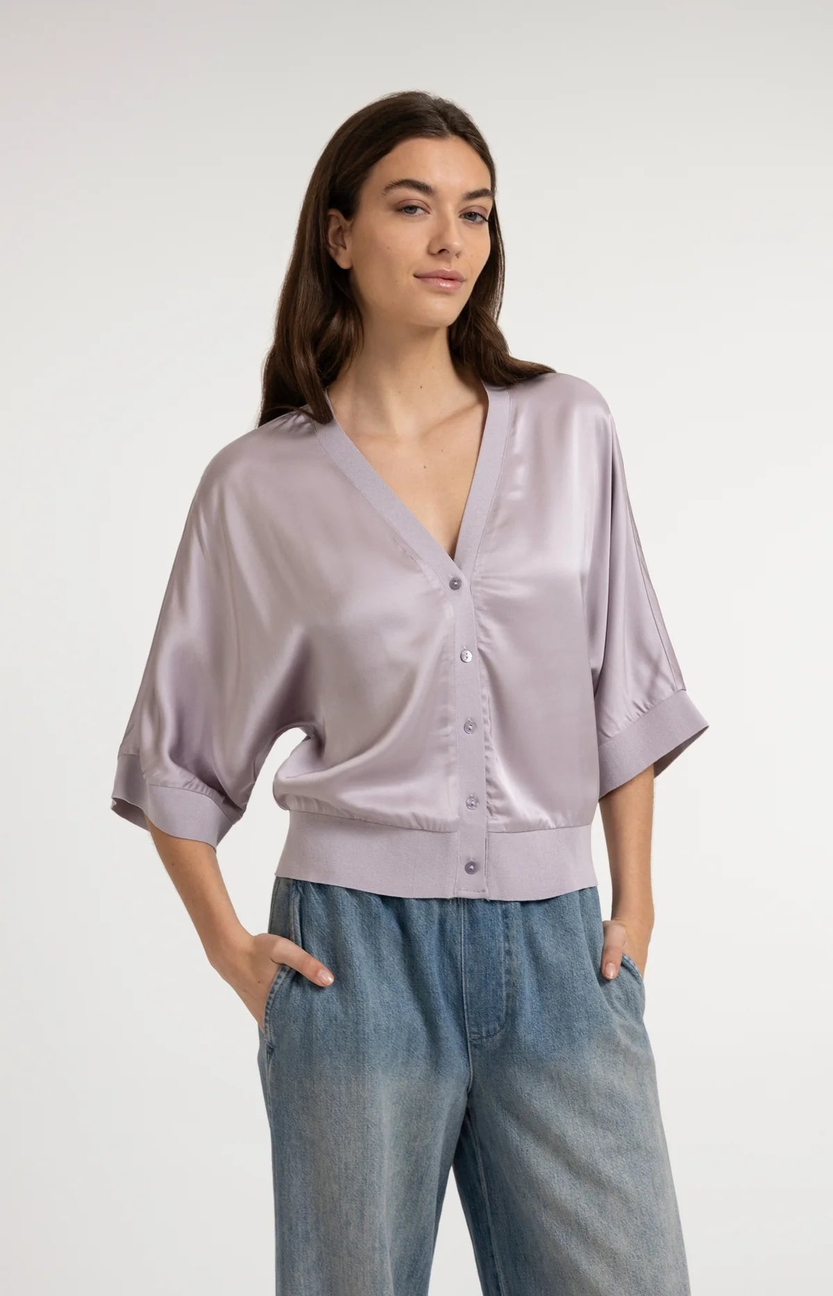 YAYA Satin Top