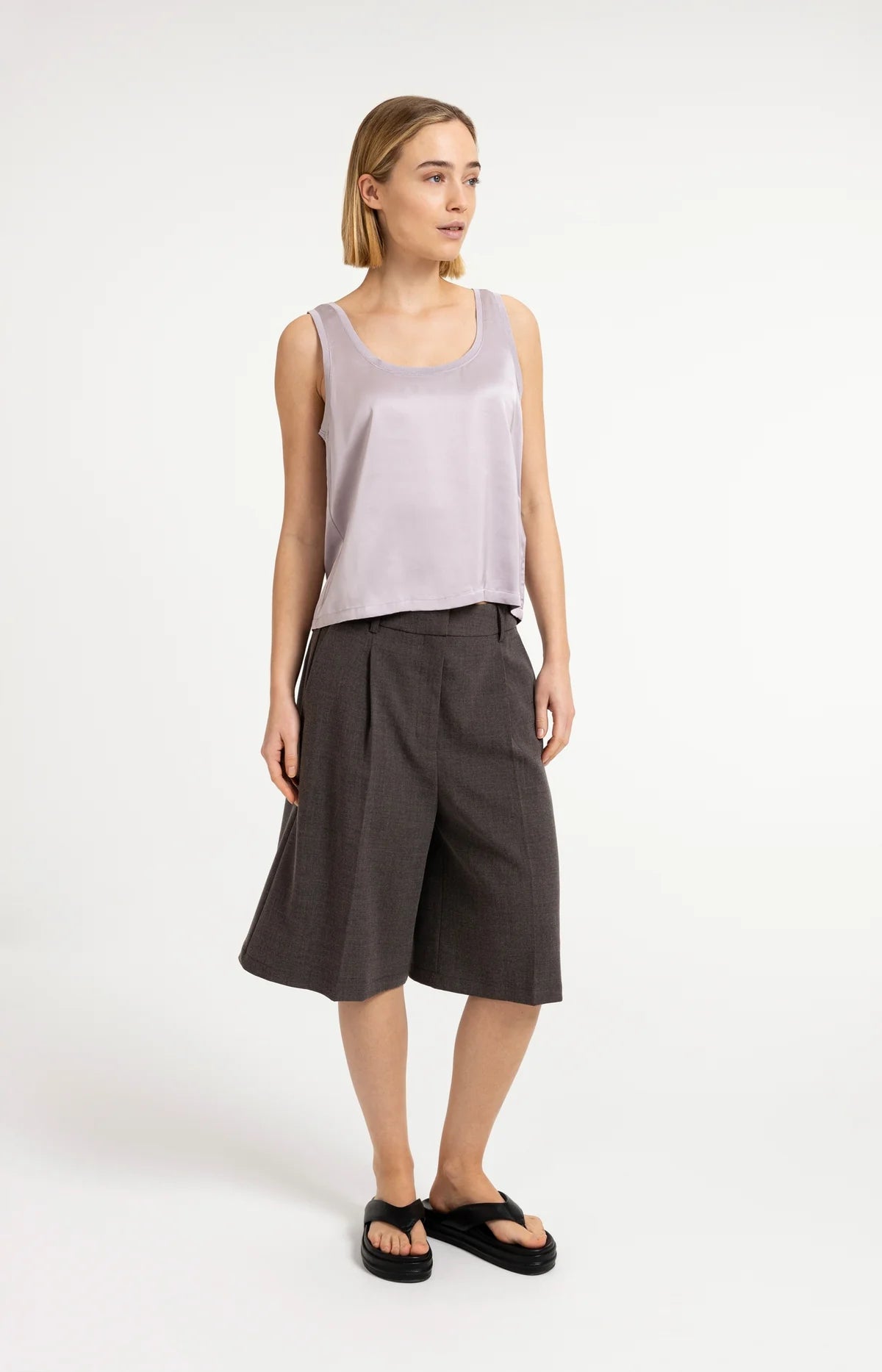 YAYA Satin Tank Top