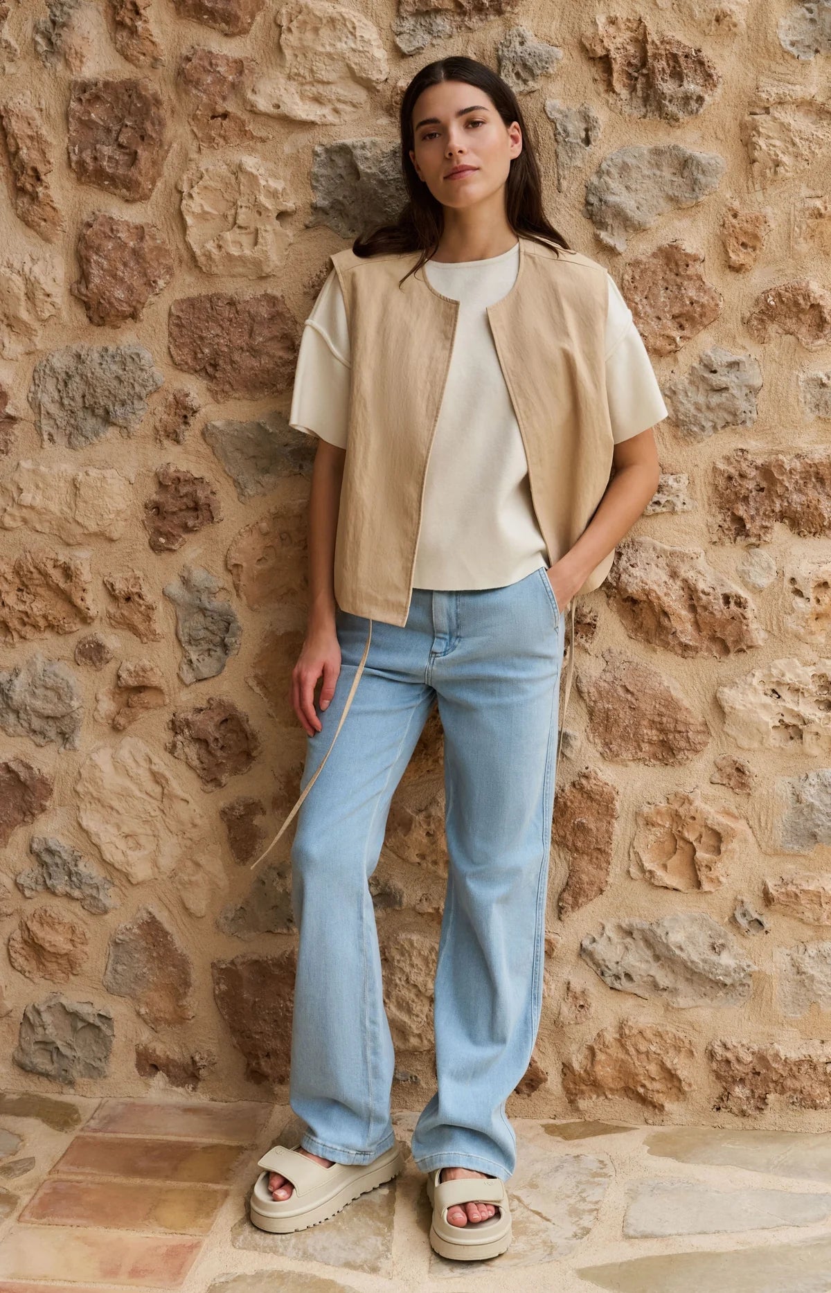 YAYA Short Sleeve Sweater