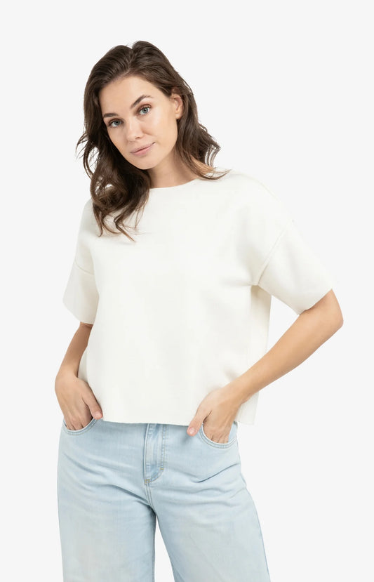 YAYA Short Sleeve Sweater