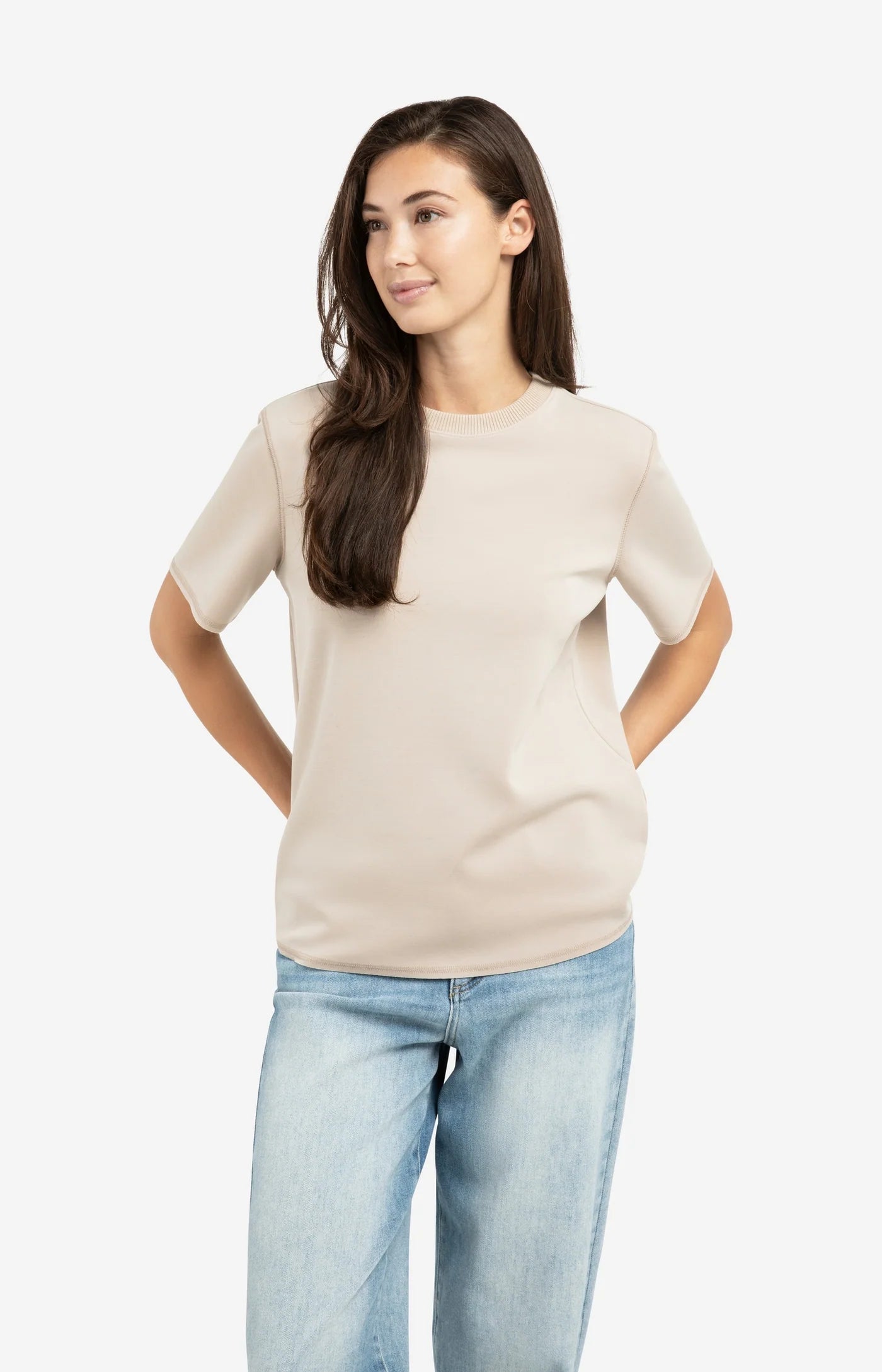 YAYA Knitted Rib T-shirt