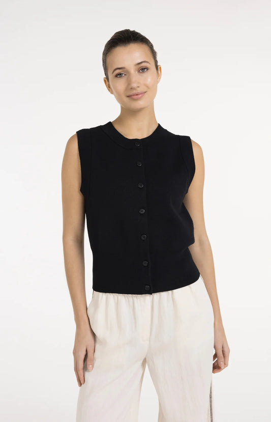 YAYA Sleeveless Cardigan