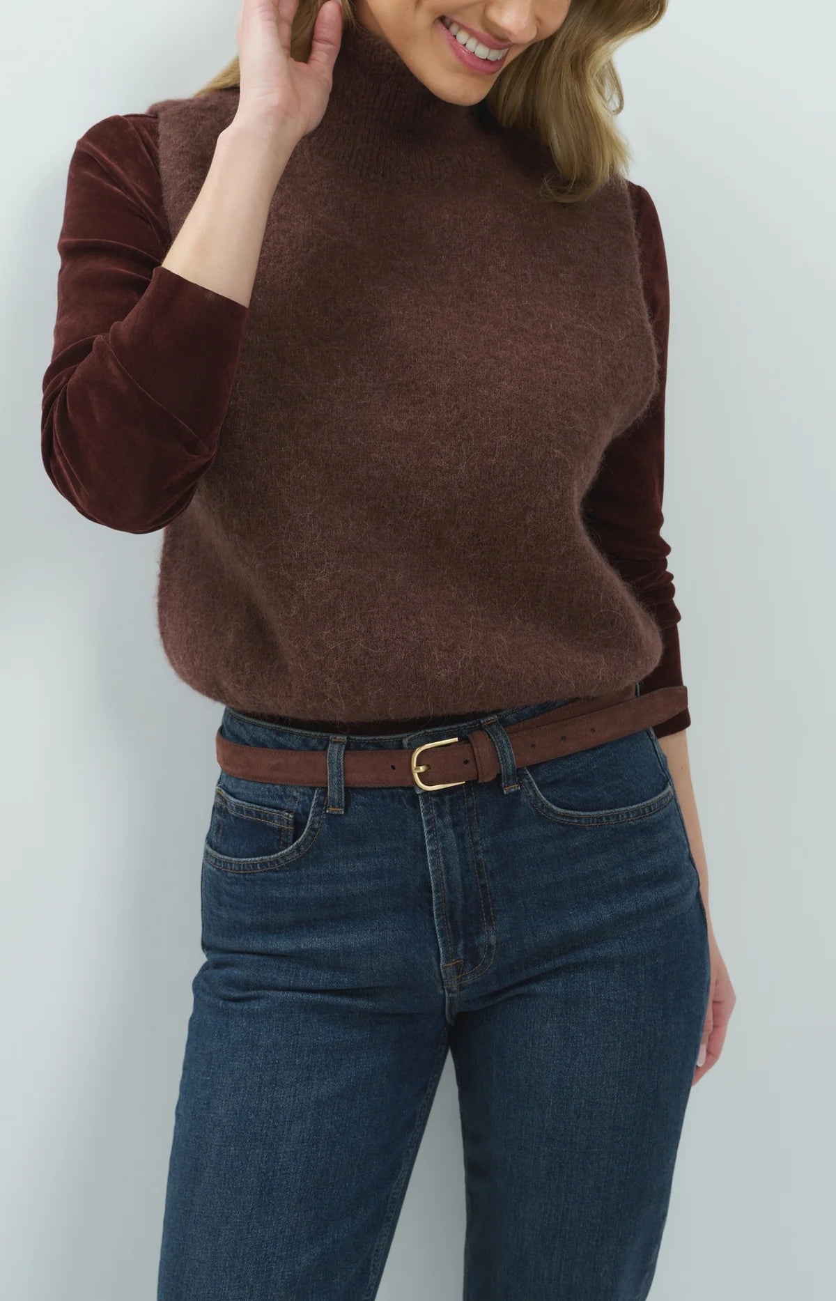 YAYA Sleeveless High Neck Sweater