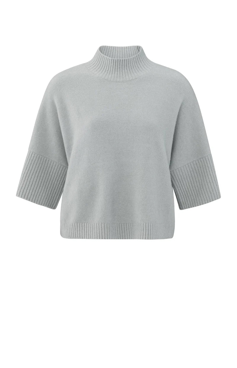 YAYA Soft High Neck 3/4 Sleeve Sweater