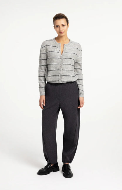 YAYA Knit Striped Cardigan