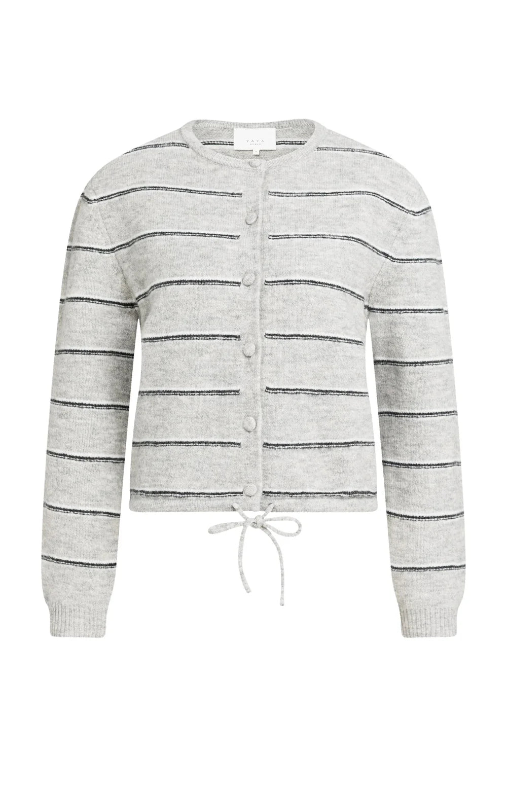 YAYA Knit Striped Cardigan