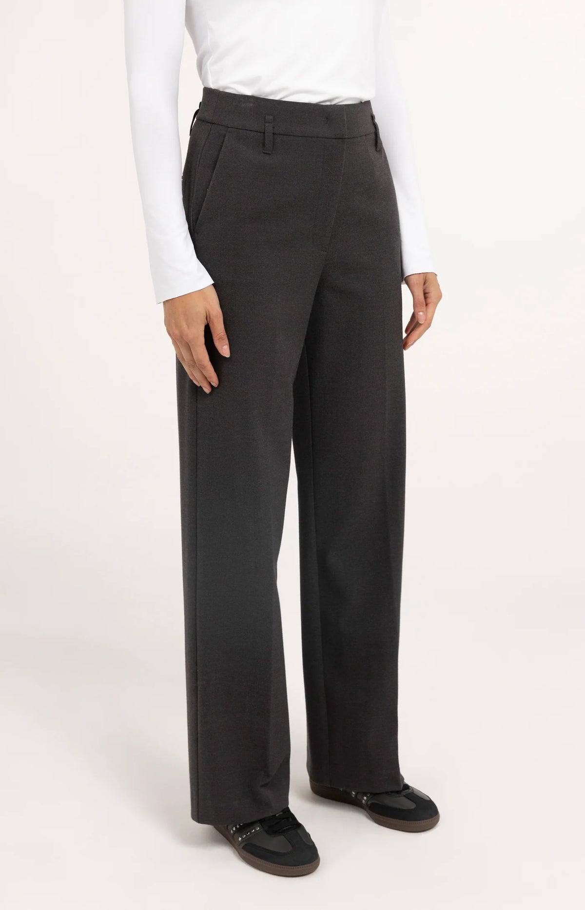 YAYA Structured Straight Leg Trouser