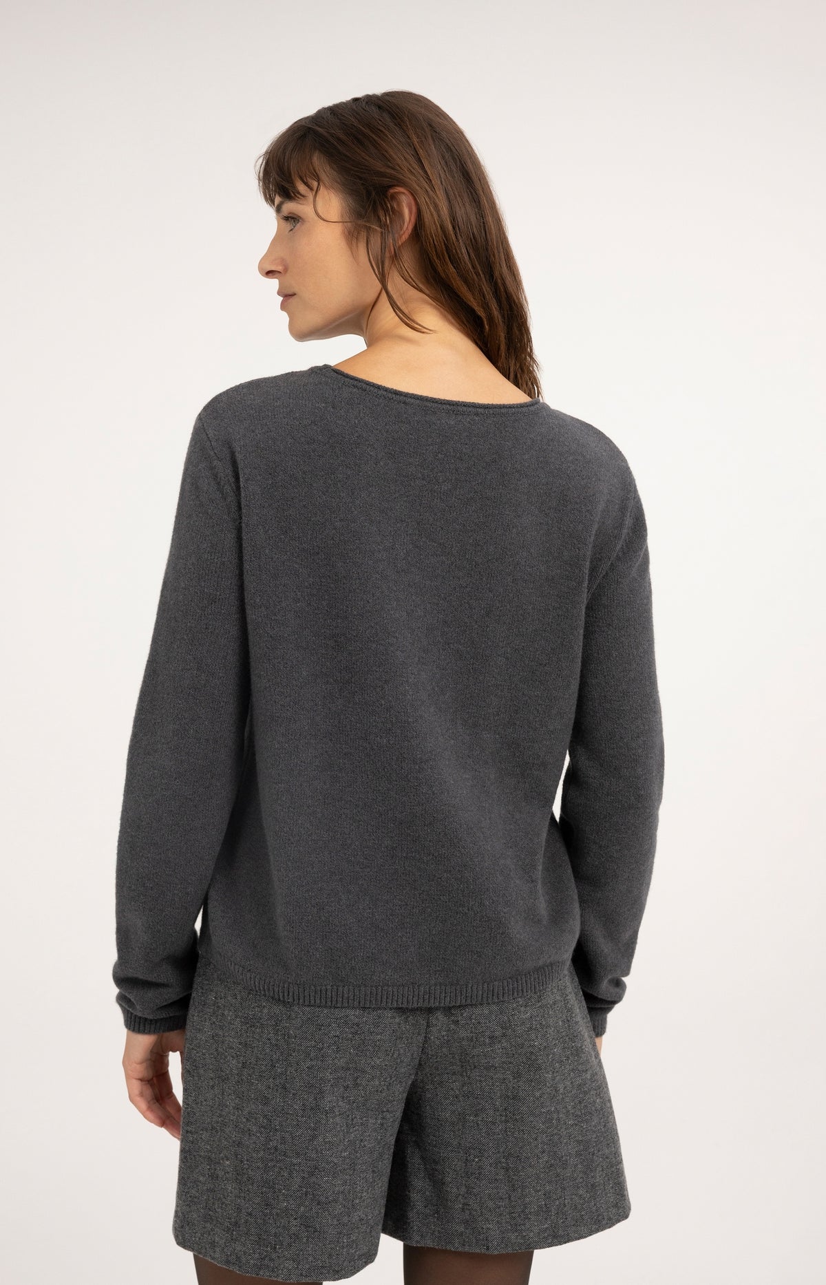 YAYA Sweater with Button Scarf