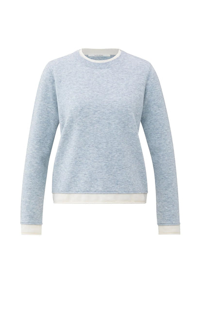 YAYA Double Layer Contrast Sweater