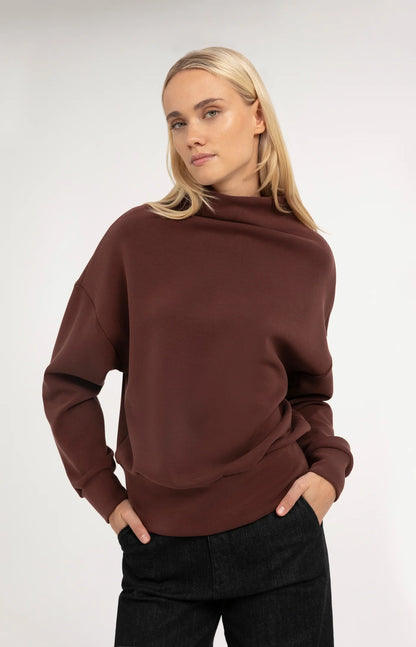 YAYA Sweatshirt with Drape Neck