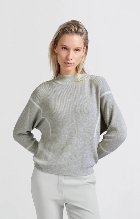 YAYA Mock Neck Knit Sweater