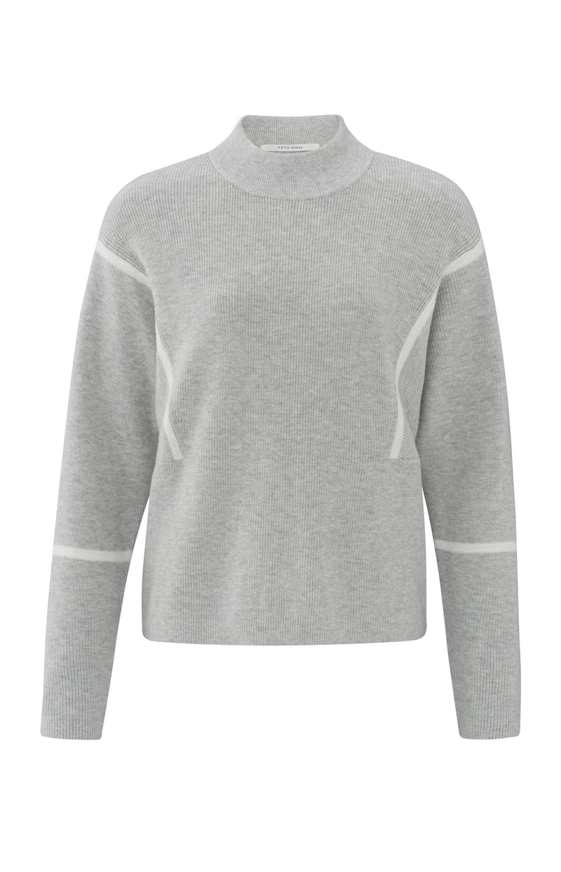 YAYA Mock Neck Knit Sweater