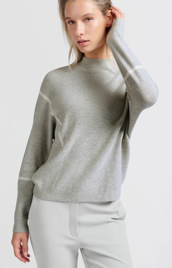 YAYA Mock Neck Knit Sweater