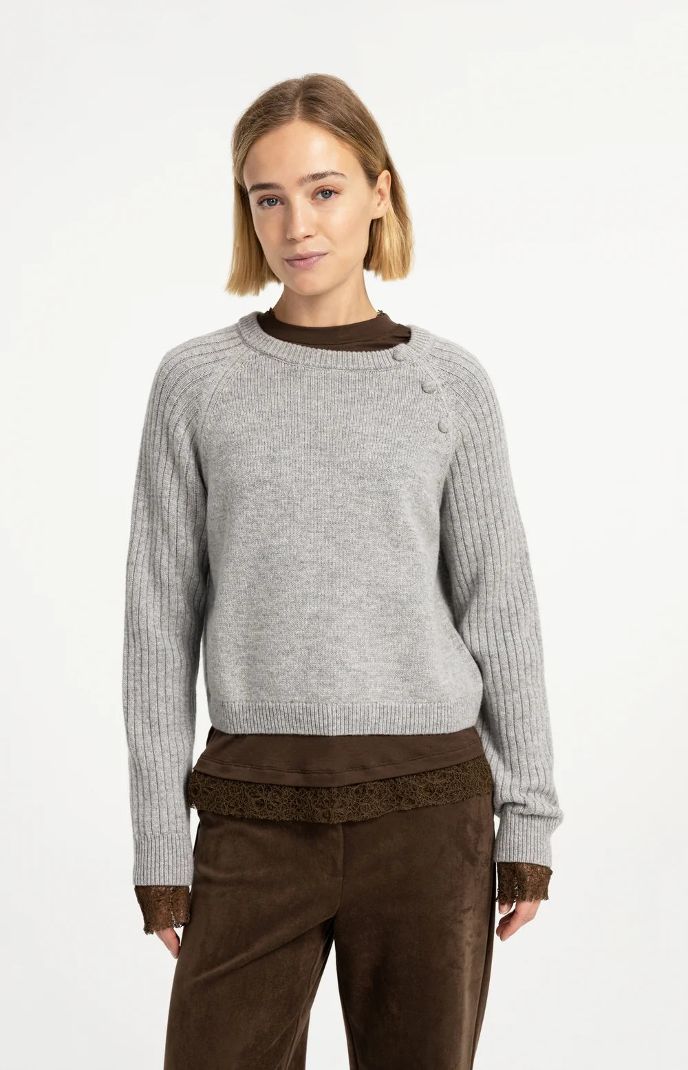 YAYA Sweater with buttons