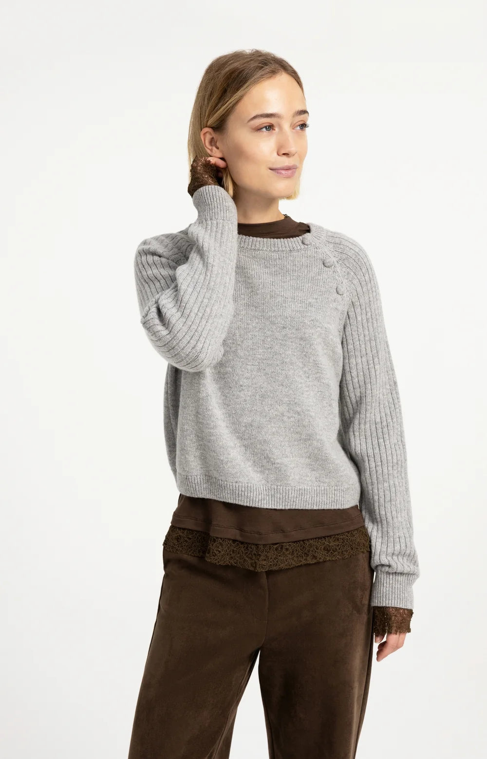 YAYA Sweater with buttons