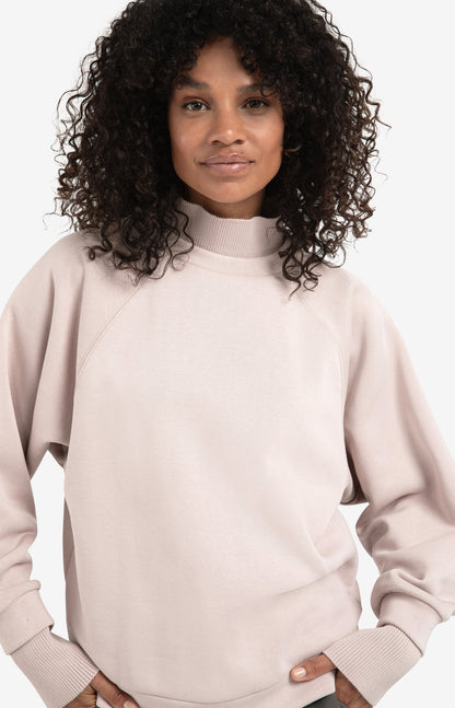 YAYA Knit Collar Sweatshirt