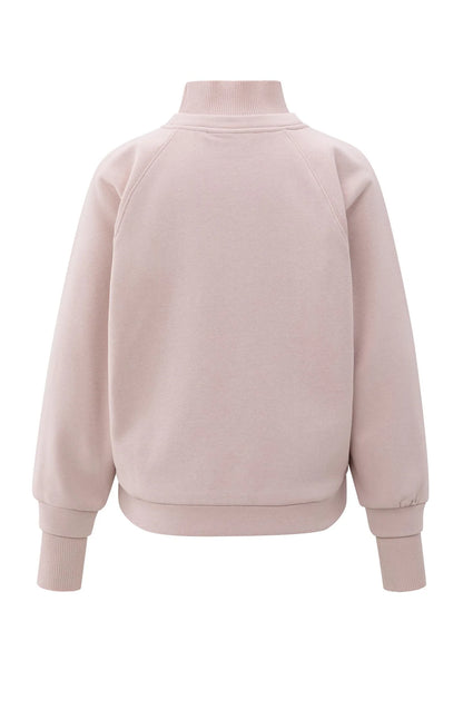 YAYA Knit Collar Sweatshirt