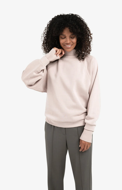 YAYA Knit Collar Sweatshirt
