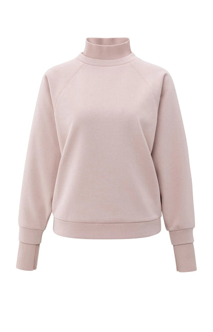 YAYA Knit Collar Sweatshirt