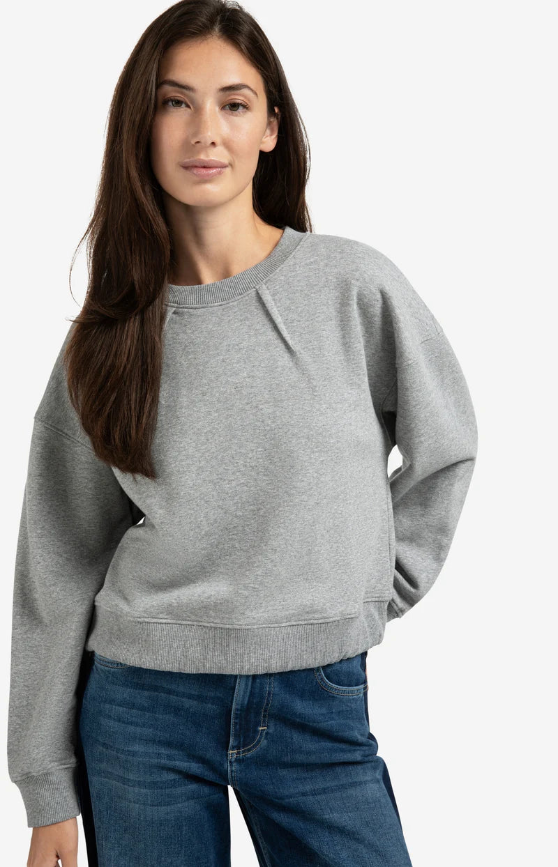 YAYA Sweatshirt with Pleated Neckline