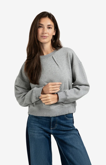 YAYA Sweatshirt with Pleated Neckline