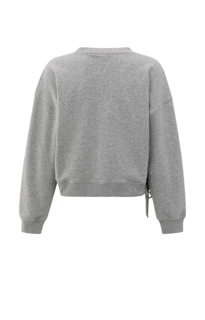 YAYA Sweatshirt with Pleated Neckline