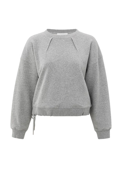 YAYA Sweatshirt with Pleated Neckline