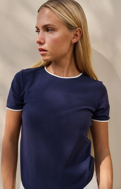YAYA T-Shirt with Contrast Trim