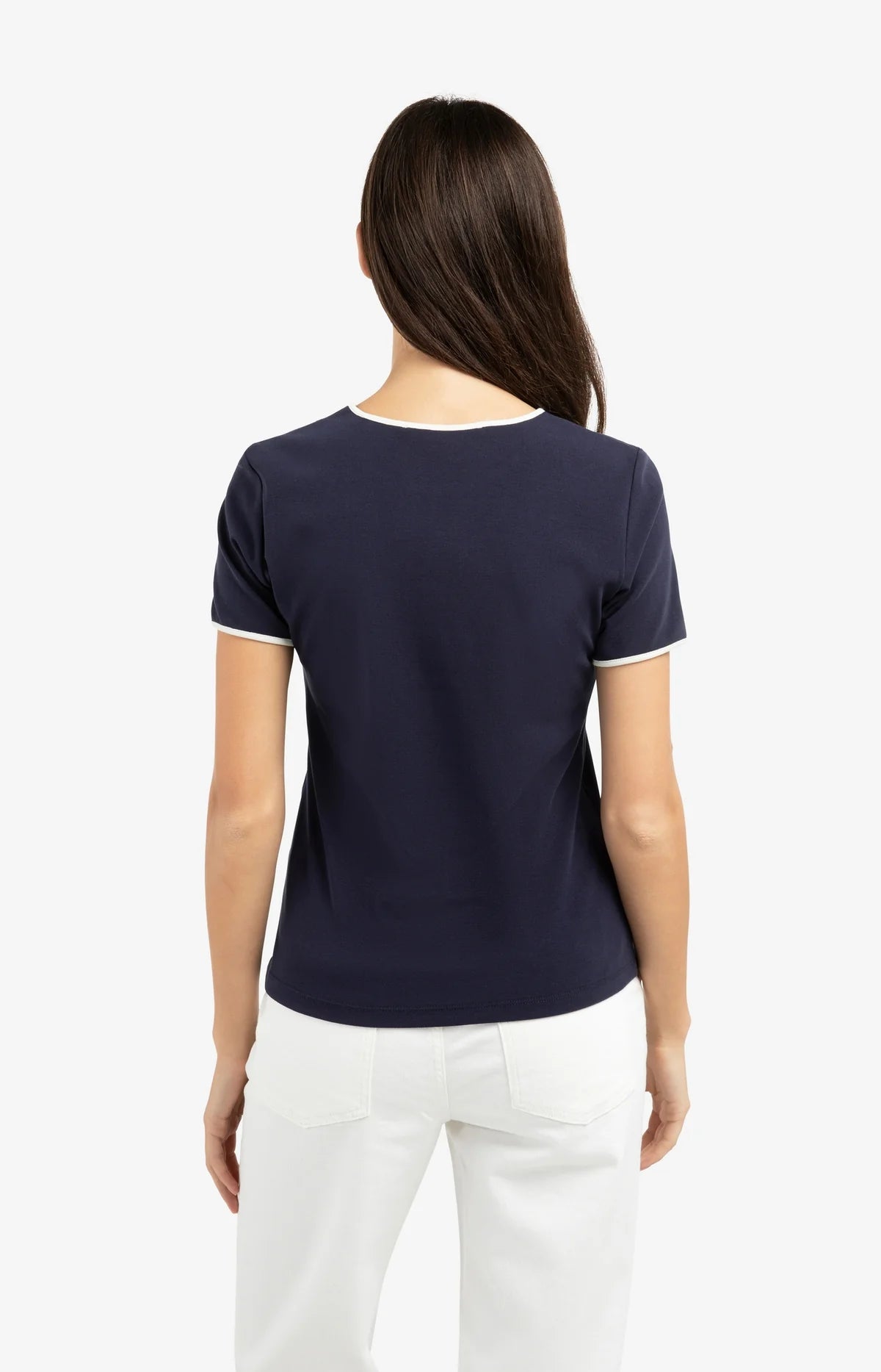 YAYA T-Shirt with Contrast Trim