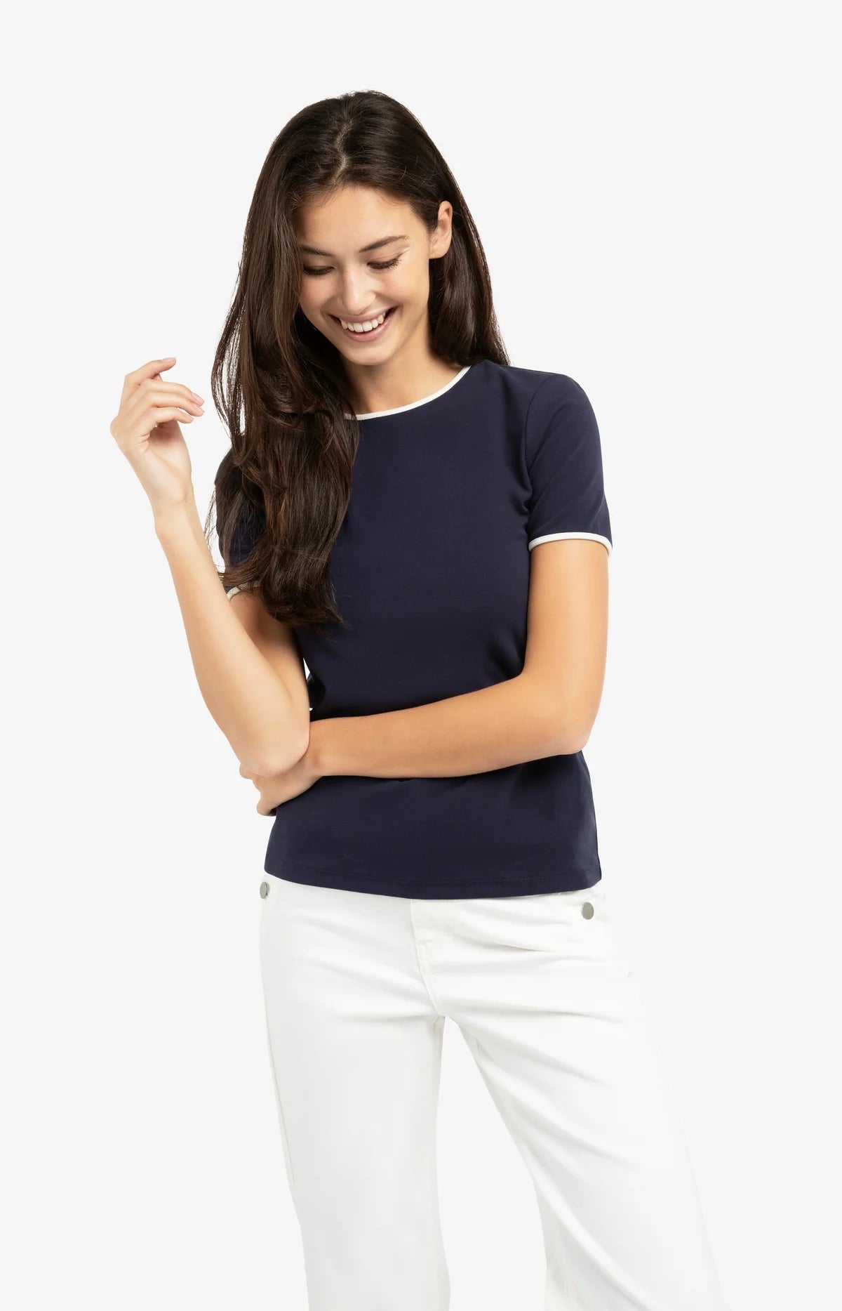 YAYA T-Shirt with Contrast Trim