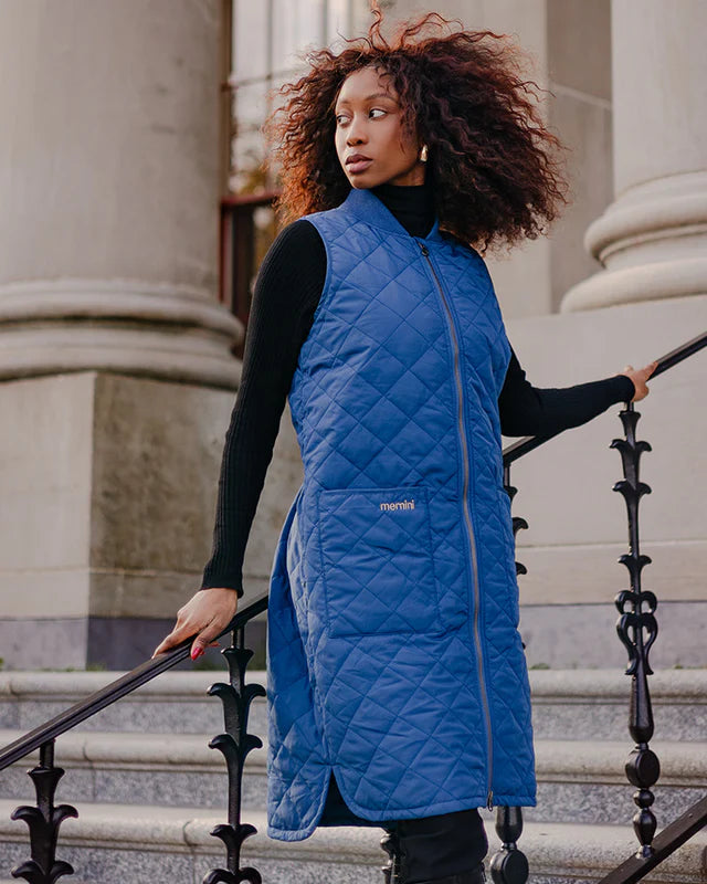 Mernini Quilted Long Liner Vest