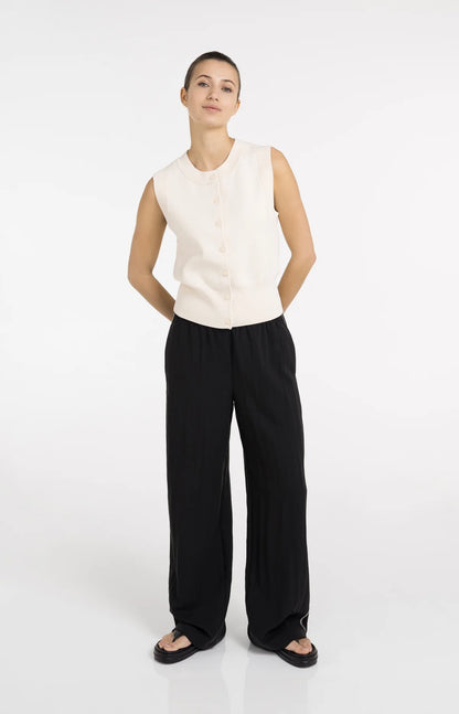 YAYA Woven Pant with Flatlock Detail