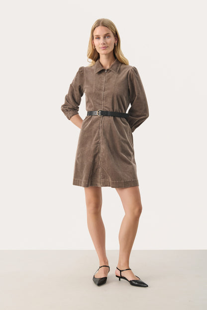 Part Two Eyvor Cord Zip Dress