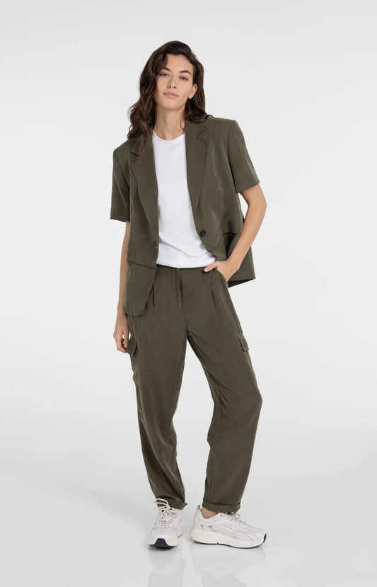 YAYA Shortsleeve Blazer with Detachable Bottom
