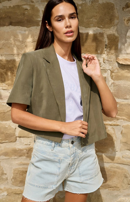 YAYA Shortsleeve Blazer with Detachable Bottom