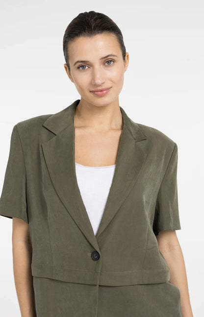 YAYA Shortsleeve Blazer with Detachable Bottom