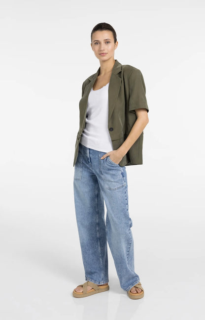 YAYA Shortsleeve Blazer with Detachable Bottom