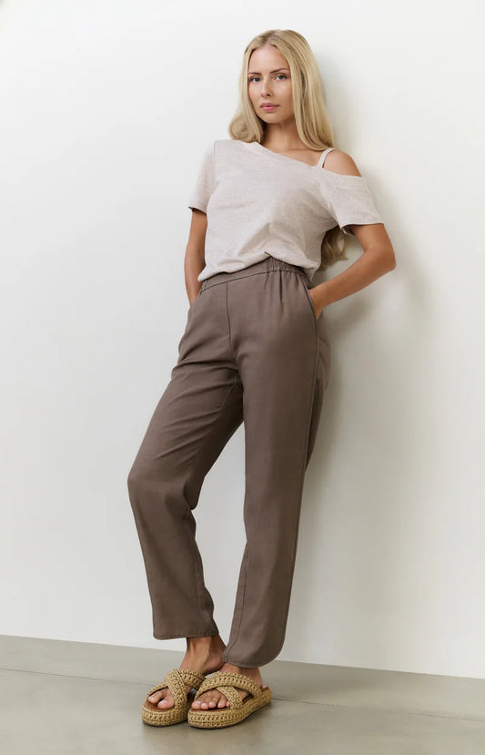 YAYA Woven Trouser with Petal Hem