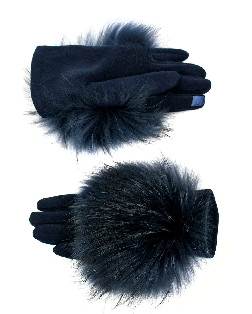 Mitchie's Woven Gloves with Fur